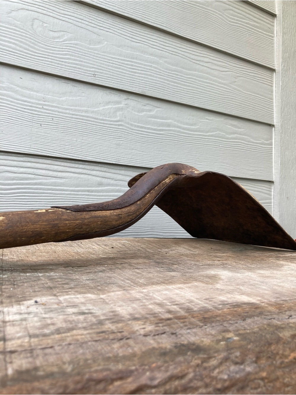 Primitive Rusty Shovel with Wood Handle Vintage Garden Tool - Picture 7 of 16